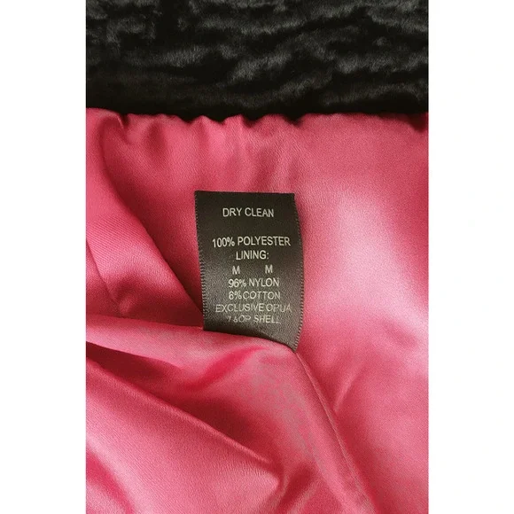 White House Black Market Black Curly 'tiger-stripe' Faux Fur Mid-Length Coat Med - Picture 6 of 6